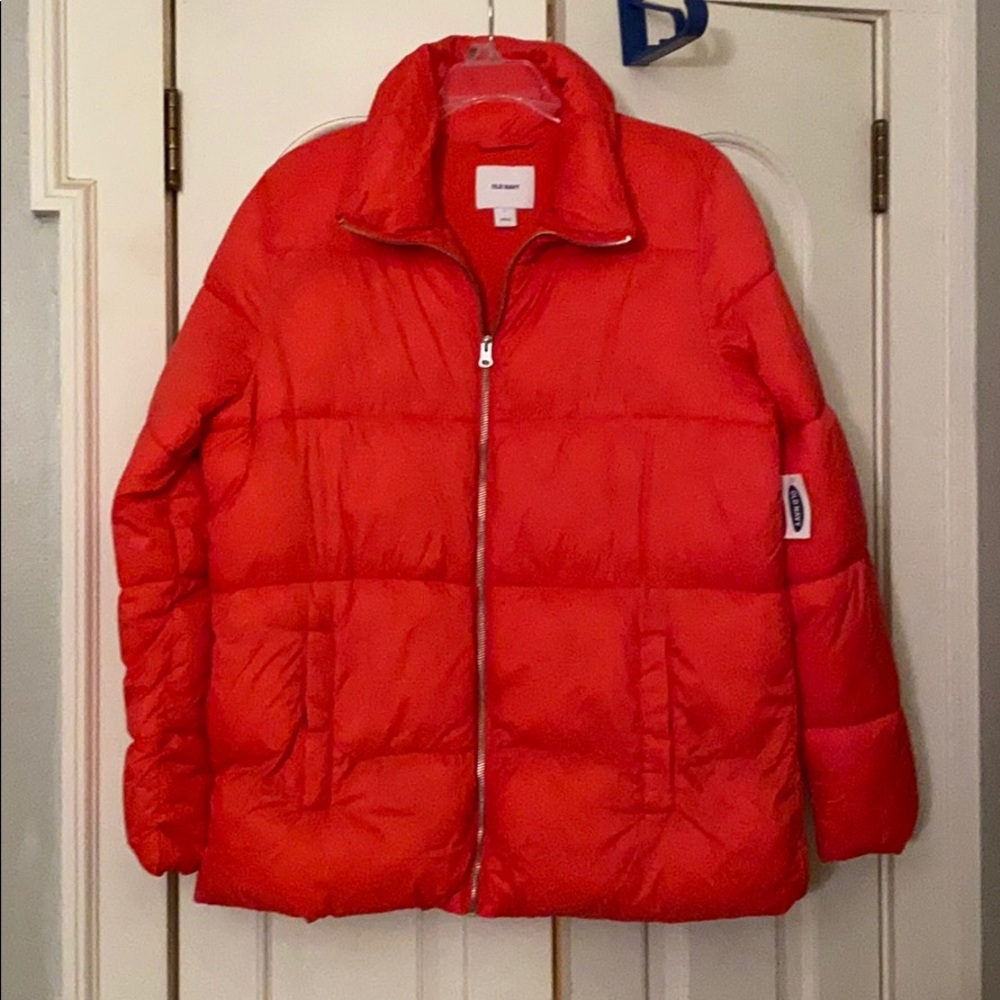 Old Navy fleece lined puff jacket